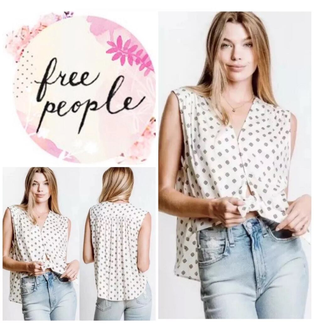 Free People mornings in Marrakesh tie vest top size M